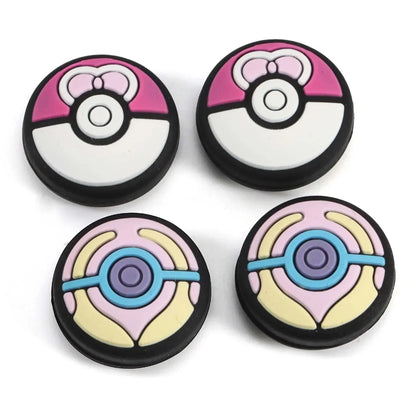 4 Pcs Anime Pokemon Thumbstick Caps
