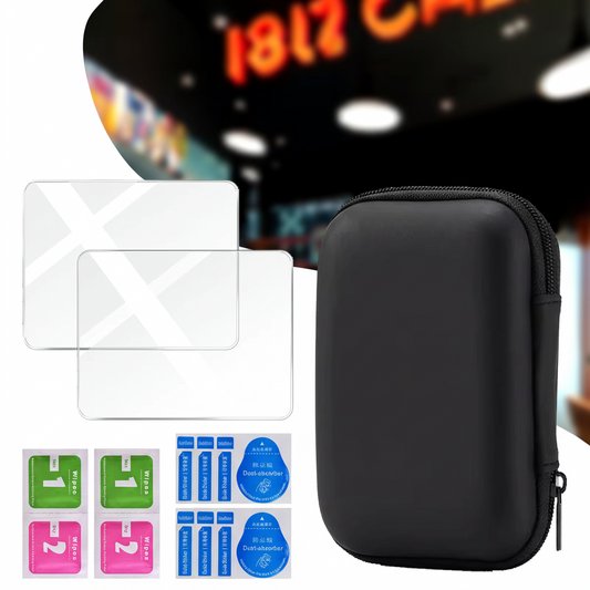 Protective Carrying Case + Glass Protectors